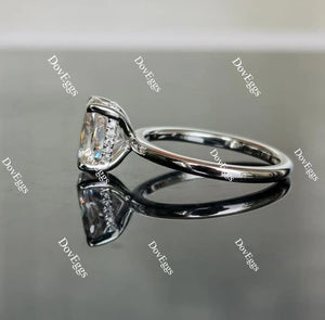 Doveggs hidden halo engagement ring semi-mount only(Exclusively to DovEggs Stones)