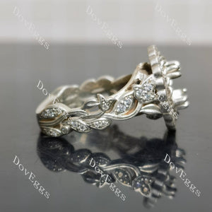 The Fiona halo floral  engagement ring only semi-mount only(Exclusively to DovEggs Stones)