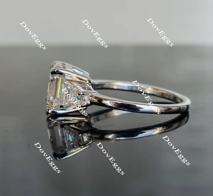 Doveggs three stone engagement ring semi-mount only(Exclusively to DovEggs Stones)