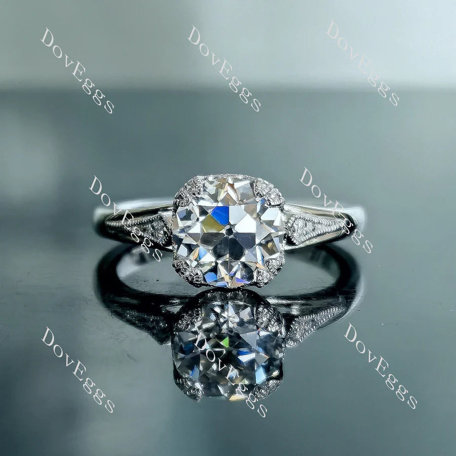 Doveggs art deco engagement ring semi-mount only(Exclusively to DovEggs Stones)