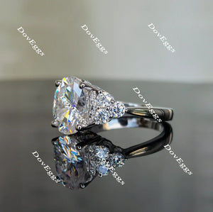 Teia Lily Oval side stone engagement ring only semi-mount only(Exclusively to DovEggs Stones)