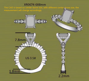 DovEggs pave engagement ring only semi-mount only(Exclusively to DovEggs Stones)