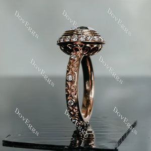 Doveggs art deco vintage engagement ring semi-mount only(Exclusively to DovEggs Stones)