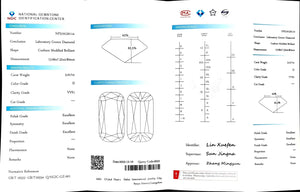 Doveggs 5.017ct modified elongated cushion D color VVS1 Clarity Excellent cut lab diamond stone(certified)