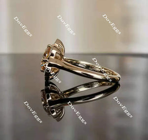 The Diane flower shape engagement ring only semi-mount only(Exclusively to DovEggs Stones)