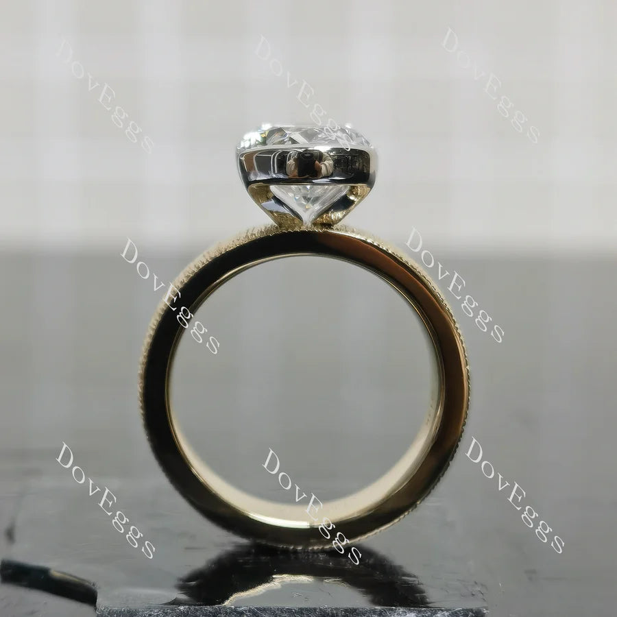 DovEggs solitaire vintage engagement ring only semi-mount only(Exclusively to DovEggs Stones)