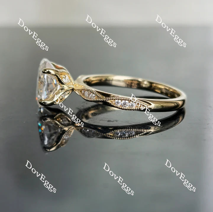 DovEggs floral engagement ring semi-mount only(Exclusively to DovEggs Stones)