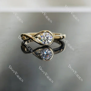 Doveggs solitaire engagement ring semi-mount only(Exclusively to DovEggs Stones)