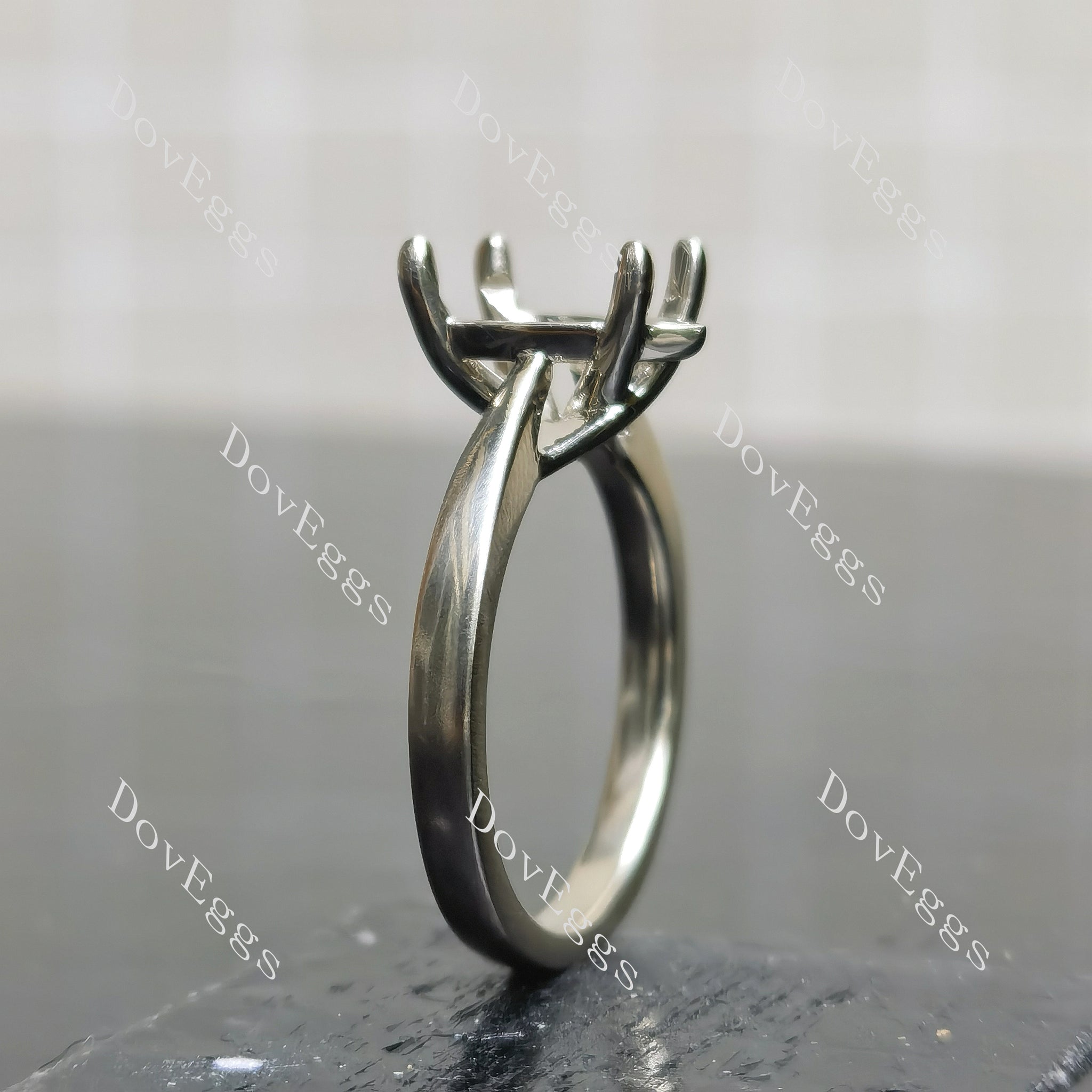 Doveggs solitaire engagement ring semi-mount only(Exclusively to DovEggs Stones)