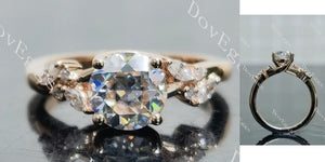 Doveggs side stones engagement ring semi-mount only(Exclusively to DovEggs Stones)