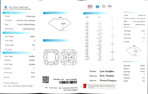 Doveggs 2.053ct cushion E color VS1 Clarity Excellent cut lab diamond stone(certified)