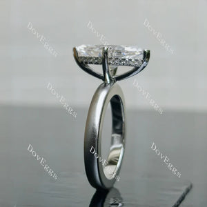 DovEggs hidden halo engagement ring only semi-mount only(Exclusively to DovEggs Stones)