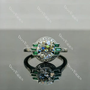 Doveggs halo atr deco engagement ring semi-mount only(Exclusively to DovEggs Stones)