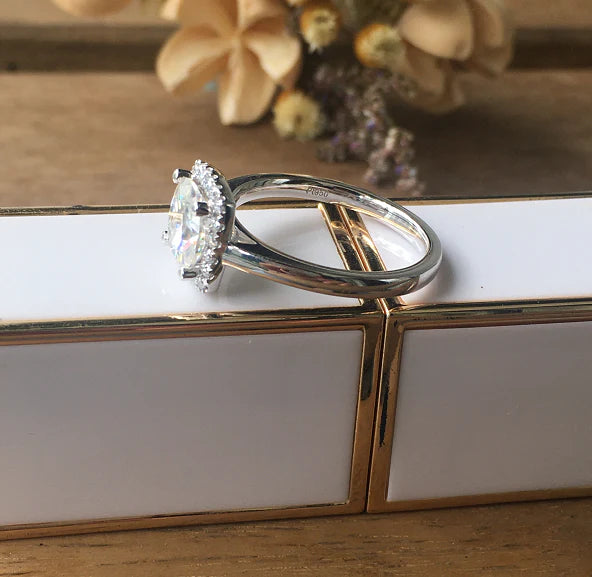 DovEggs halo engagement ring semi-mount only(Exclusively to DovEggs Stones)