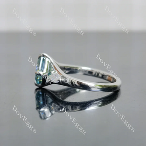 Doveggs three stones split shanks engagement ring semi-mount only(Exclusively to DovEggs stones)