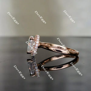 DovEggs pave halo engagement ring semi-mount only(Exclusively to DovEggs Stones)