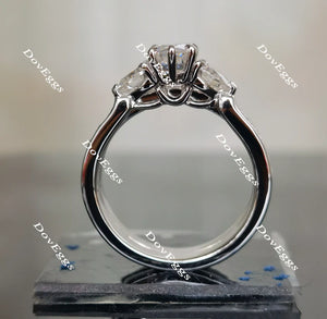 The Kiera Alaina half eternity channel set three stones engagement ring only semi-mount only(Exclusively to DovEggs Stones)