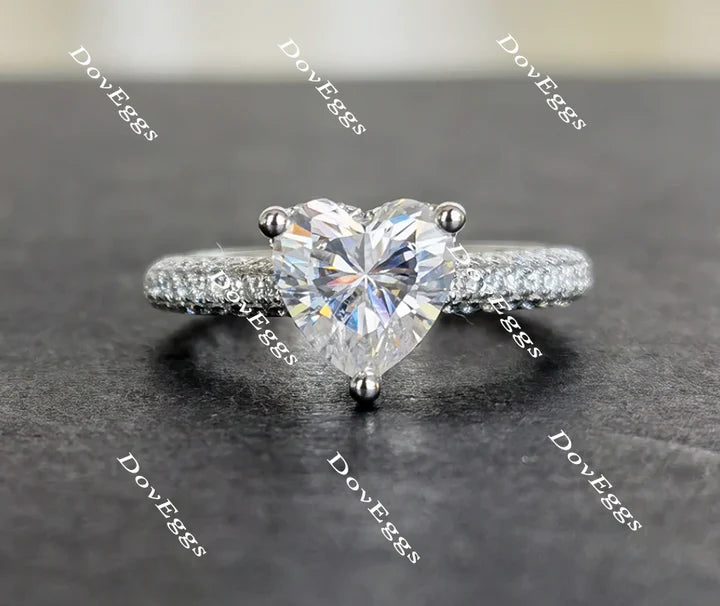 DovEggs half eternity pave engagement ring semi-mount only(Exclusively to DovEggs Stones)