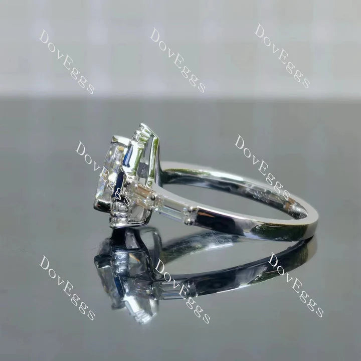 Doveggs halo engagement ring only semi-mount only(Exclusively to DovEggs Stones)