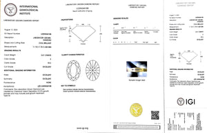 Doveggs 2.61ct Oval E Color VS2 Clarity Excellent cut lab diamond stone(certified)
