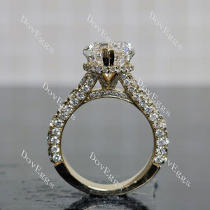 Doveggs heart pave vintage moissanite engagement ring(engagement ring only)