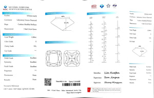 Doveggs 2.584ct cushion E color VS1 Clarity Excellent cut lab diamond stone(certified)