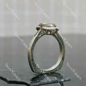 Doveggs flower shape halo engagement ring semi-mount only(Exclusively to DovEggs Stones)