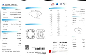 Doveggs 2.468ct cushion VS1 Clarity Excellent cut Fancy Vivid Bluish Green lab diamond stone(certified)