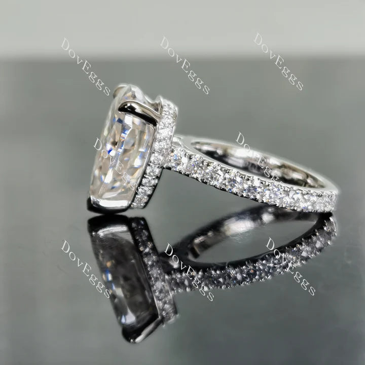 DovEggs pave engagement ring semi-mount only(Exclusively to DovEggs Stones)