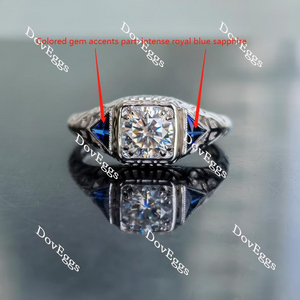 Doveggs side stones engagement ring semi-mount only(Exclusively to DovEggs Stones)