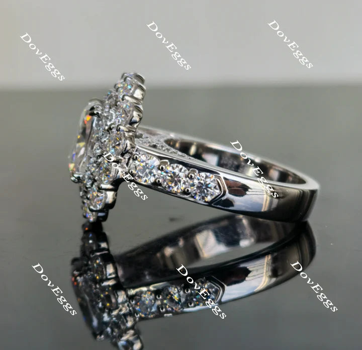 DovEggs double halo engagement ring semi-mount only(Exclusively to DovEggs Stones)