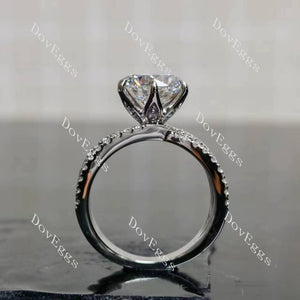 Serenity Round Pave Split Shanks Lab Grown Diamond Engagement Ring