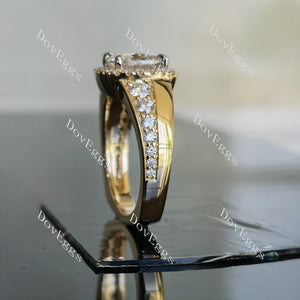 SERENITY halo engagement ring semi-mount only(Exclusively to DovEggs Stones)