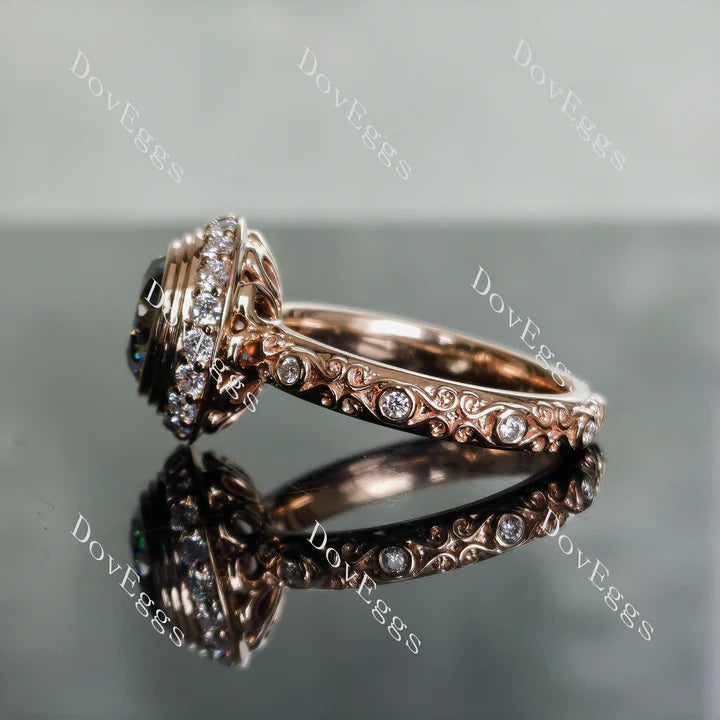 Doveggs art deco vintage engagement ring semi-mount only(Exclusively to DovEggs Stones)