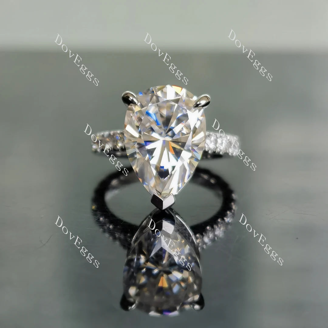 DovEggs pave engagement ring semi-mount only(Exclusively to DovEggs Stones)