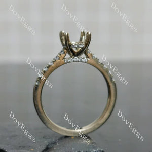 Doveggs pave half eternity engagement ring semi-mount only(Exclusively to DovEggs Stones)