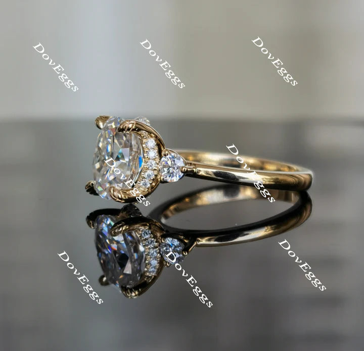 The Katherine pave engagement ring only semi-mount only(Exclusively to DovEggs Stones)