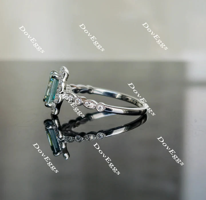 DovEggs art deco halo engagement ring only semi-mount only(Exclusively to DovEggs Stones)