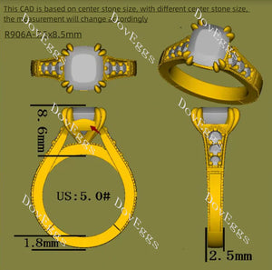 The Endless Love engagement ring semi-mount only(Exclusively to DovEggs Stones)