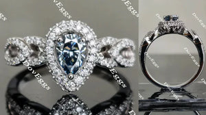 Sassanach pave engagement ring only semi-mount only(Exclusively to DovEggs Stones)