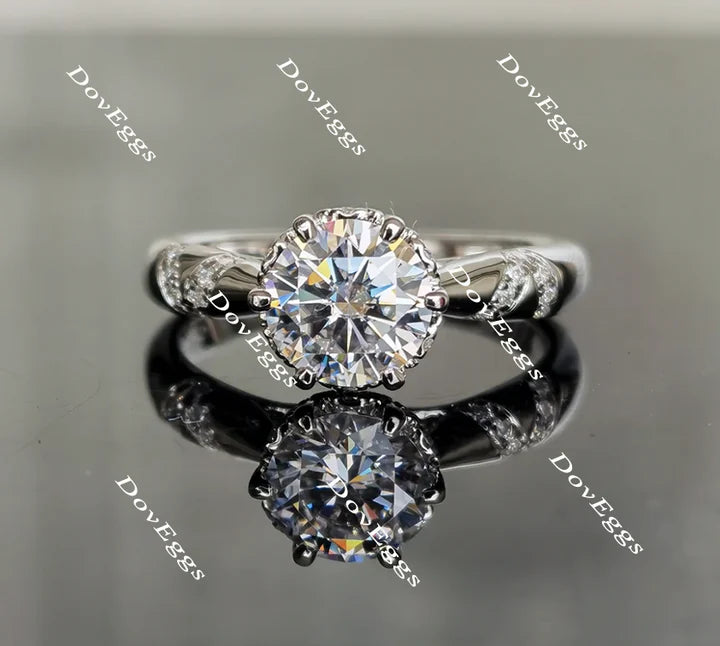 Doveggs pave engagement ring only semi-mount only(Exclusively to DovEggs Stones)