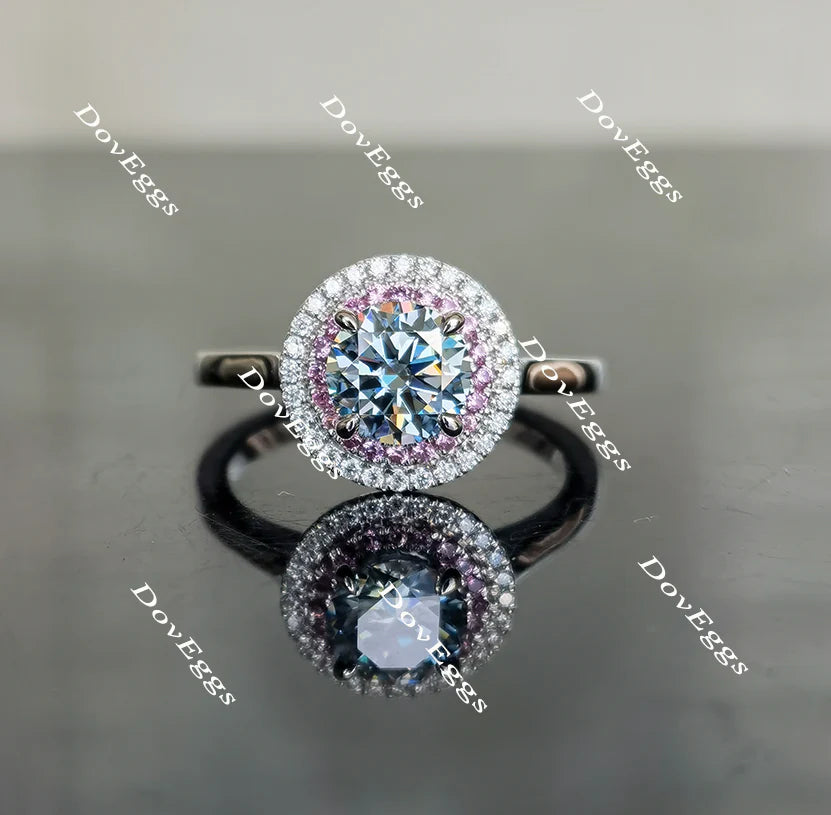 DovEggs halo engagement ring semi-mount only(Exclusively to DovEggs Stones)