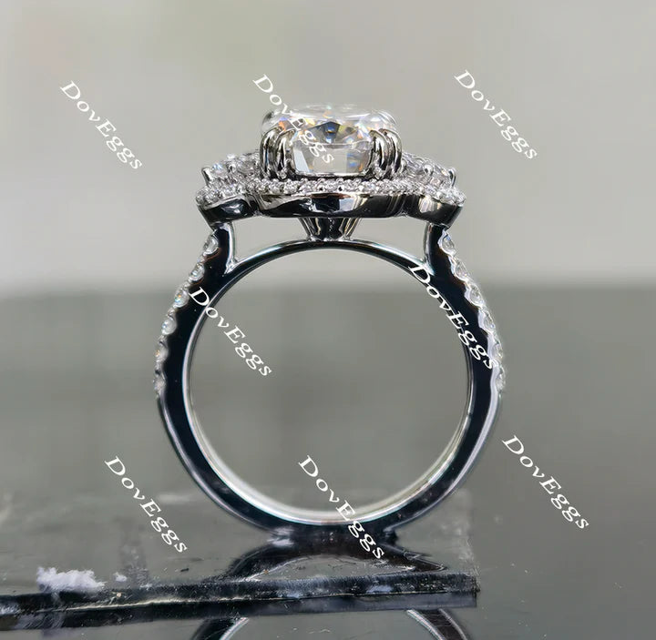 DovEggs bezel floral engagement ring semi-mount only(Exclusively to DovEggs Stones)