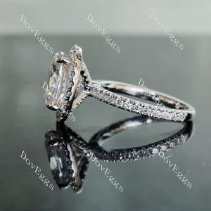 Doveggs halo pave engagement ring semi-mount only(Exclusively to DovEggs Stones)