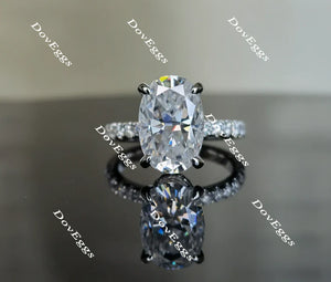 Illumination pave engagement ring semi-mount only(Exclusively to DovEggs Stones)