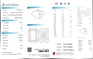 Doveggs 2.178ct radiant D color VVS1 Clarity Excellent cut lab diamond stone(certified)