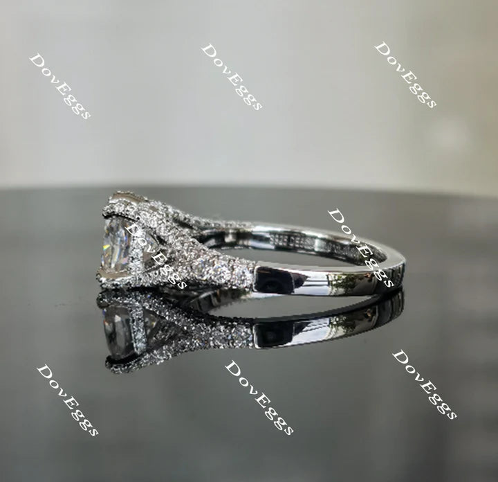 The Brooklyn split shank engagement ring only semi-mount only(Exclusively to DovEggs Stones)