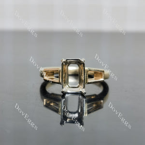 Doveggs side-stone three-stone engagement ring semi-mount only(Exclusively to DovEggs Stones)