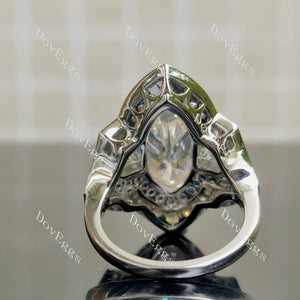 DovEggs vintage art deco halo engagement ring semi-mount only(Exclusively to DovEggs Stones)