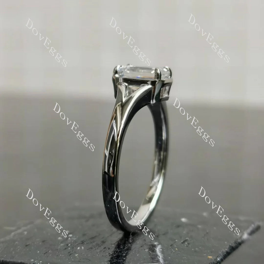 Doveggs solitaire split shanks engagement ring only semi-mount only(Exclusively to DovEggs Stones)